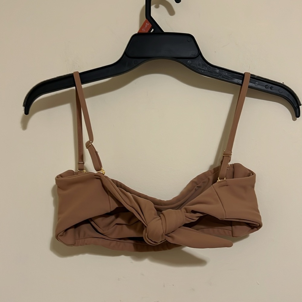 Montce Women's Tan swim bikini top size S NWOT - Picture 4 of 8